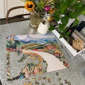 Kristen Gibson Jiggy puzzle of path with flowers